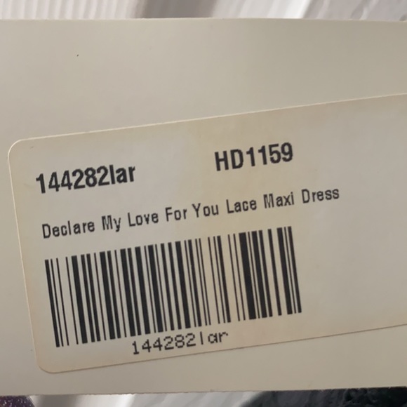 Brand new long black lace dress size large - Picture 6 of 7